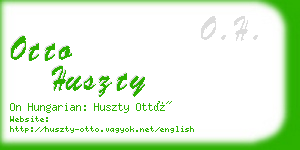 otto huszty business card